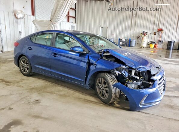 5NPD84LF9JH396645 2018 HYUNDAI ELANTRA Blue Передня права чверть