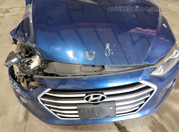5NPD84LF9JH396645 2018 HYUNDAI ELANTRA Blue Вид задньої частини салону