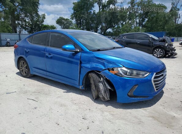 5NPD84LF9JH401259 2018 HYUNDAI ELANTRA Blue Delantero derecho