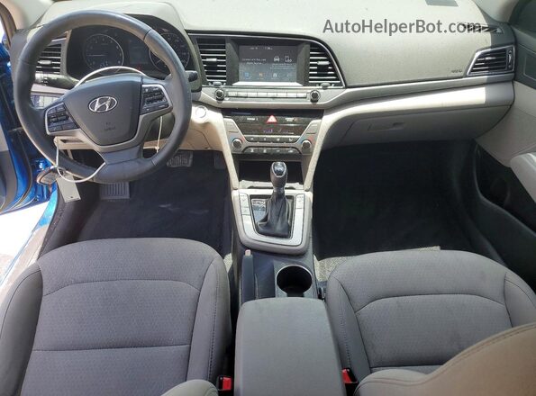 5NPD84LF9JH401259 2018 HYUNDAI ELANTRA Blue Vista del salpicadero