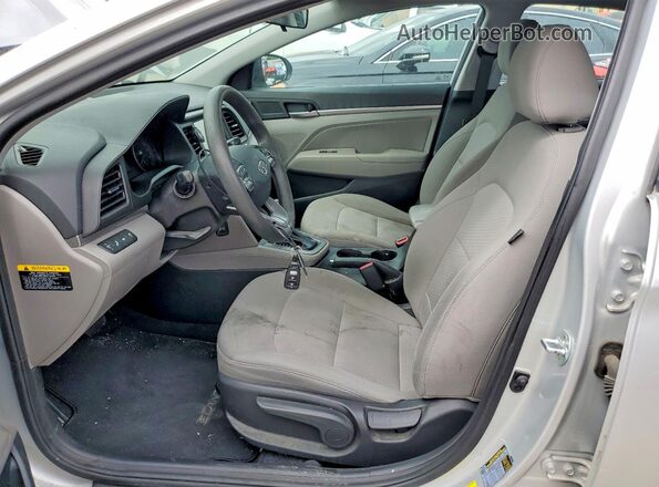 5NPD84LF9KH426275 2019 HYUNDAI ELANTRA Silver Вид салону спереду