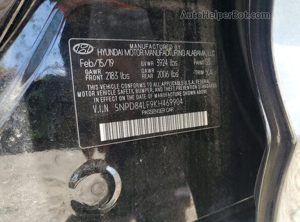 5NPD84LF9KH469904 2019 HYUNDAI ELANTRA Black Вид підкапотного простору