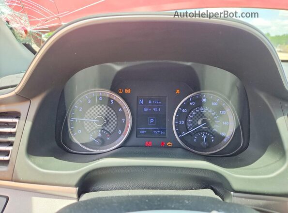 5NPD84LF9LH515300 2020 HYUNDAI ELANTRA Красный Вид щитка приборов
