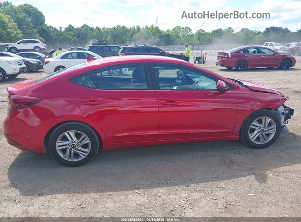 5NPD84LF9LH552430 2020 HYUNDAI ELANTRA Red Widok wnętrza z tyłu