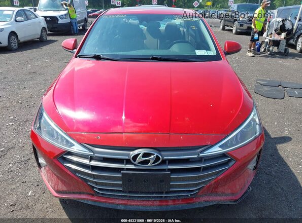 5NPD84LF9LH589851 2020 HYUNDAI ELANTRA Red ხელსაწყოთა პანელის ხედი