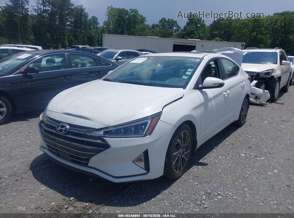 5NPD84LF9LH601495 2020 HYUNDAI ELANTRA White წინა მარცხენა ხედი სამი მეოთხედიდან