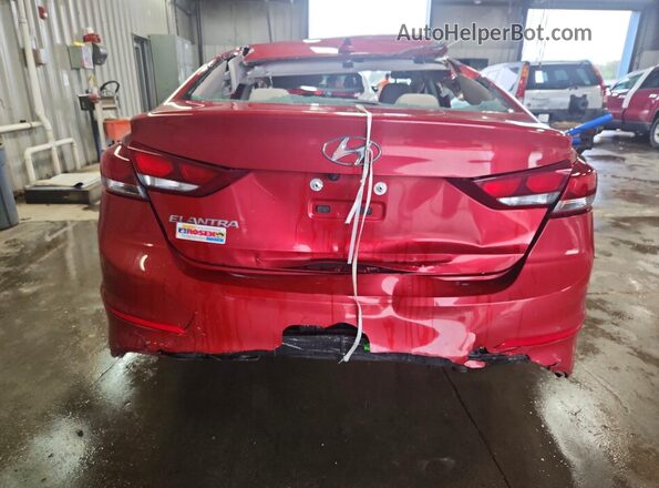 5NPD84LFXHH005285 2017 HYUNDAI ELANTRA Red უკანა ხედი