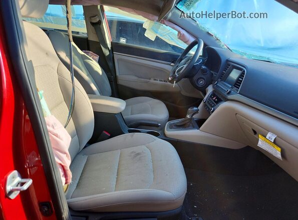 5NPD84LFXHH005285 2017 HYUNDAI ELANTRA Red წინა სალონის ხედი