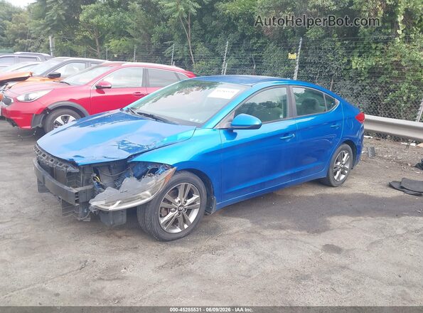 5NPD84LFXHH024516 2017 HYUNDAI ELANTRA Blue Front left