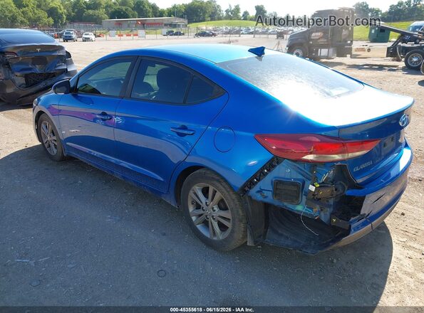 5NPD84LFXHH027559 2017 HYUNDAI ELANTRA Blue Trasero izquierdo