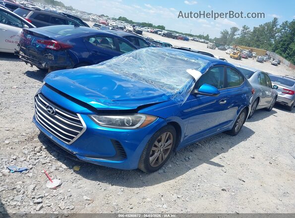 5NPD84LFXHH027917 2017 HYUNDAI ELANTRA Blue წინა მარცხენა ხედი სამი მეოთხედიდან