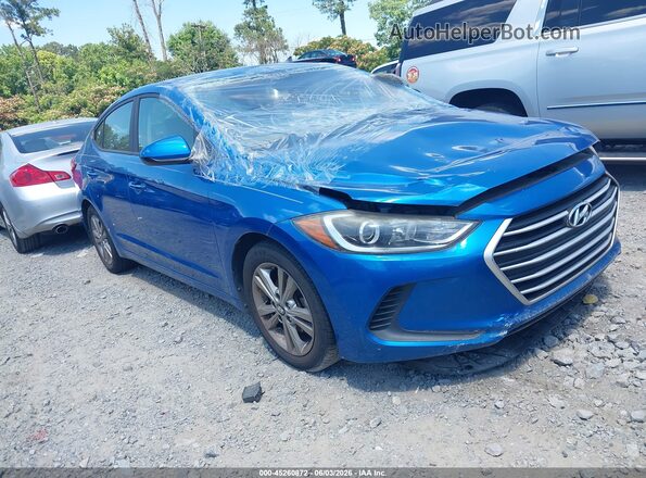 5NPD84LFXHH027917 2017 HYUNDAI ELANTRA Blue უკანა სალონის ხედი