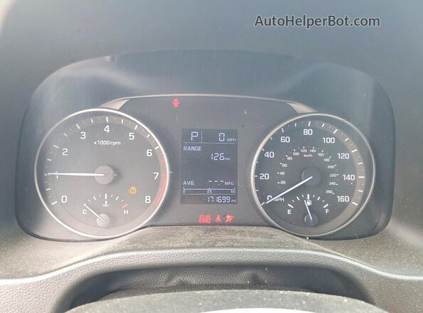 5NPD84LFXHH121005 2017 HYUNDAI ELANTRA Black Instrument cluster view