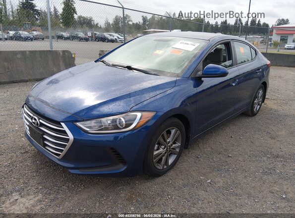 5NPD84LFXHH196559 2017 HYUNDAI ELANTRA Blue Vista tres cuartos delantera izquierda
