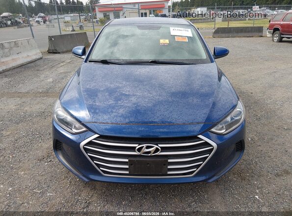 5NPD84LFXHH196559 2017 HYUNDAI ELANTRA Blue Vista del cuadro de instrumentos