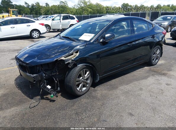 5NPD84LFXHH205731 2017 HYUNDAI ELANTRA Black Առջևի ձախ երեք քառորդ տեսարան
