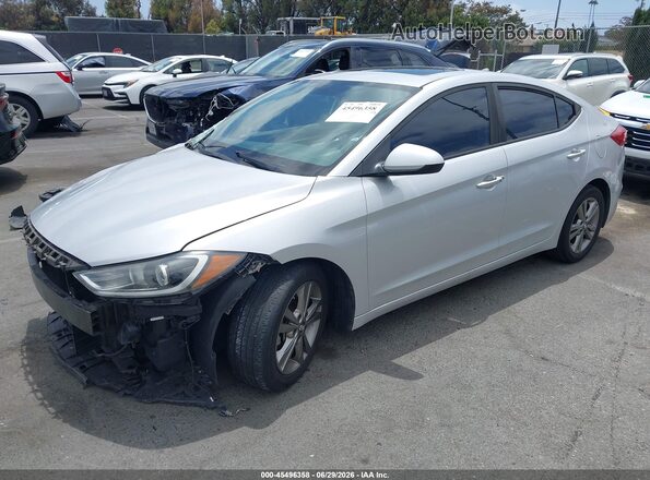 5NPD84LFXJH341718 2018 HYUNDAI ELANTRA Silver Vista tres cuartos delantera izquierda