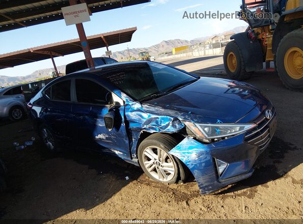 5NPD84LFXKH427631 2019 HYUNDAI ELANTRA Blue Front view