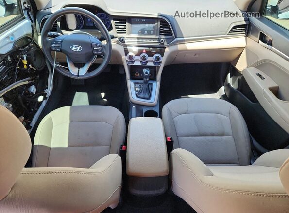 5NPD84LFXKH457485 2019 HYUNDAI ELANTRA White Widok deski rozdzielczej