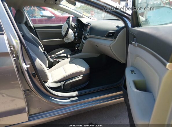 5NPD84LFXKH462394 2019 HYUNDAI ELANTRA Gray წინა სალონის ხედი