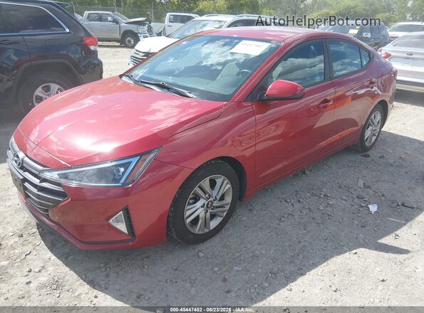 5NPD84LFXKH470432 2019 HYUNDAI ELANTRA Red Front left