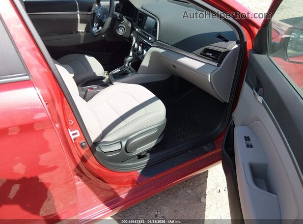 5NPD84LFXKH470432 2019 HYUNDAI ELANTRA Red Front interior view