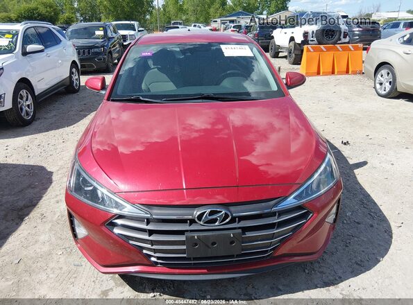 5NPD84LFXKH470432 2019 HYUNDAI ELANTRA Red Instrument cluster view