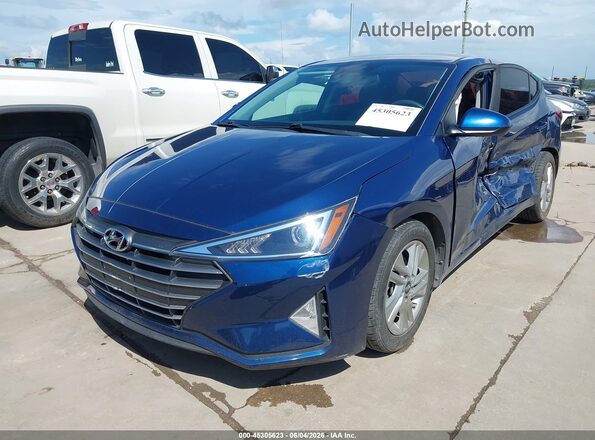 5NPD84LFXLH549505 2020 HYUNDAI ELANTRA Blue Առջևի ձախ երեք քառորդ տեսարան
