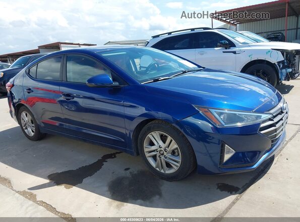 5NPD84LFXLH549505 2020 HYUNDAI ELANTRA Blue Սալոնի հետևի տեսք