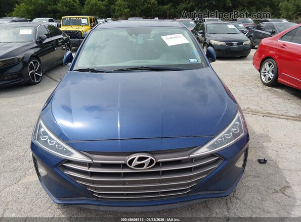 5NPD84LFXLH564845 2020 HYUNDAI ELANTRA Синий Вид щитка приборов