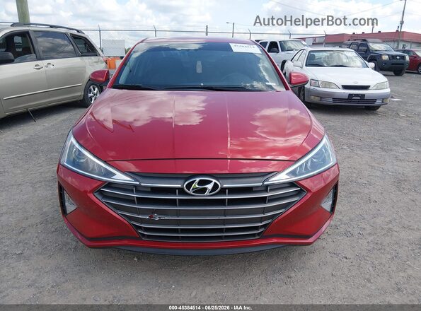 5NPD84LFXLH568295 2020 HYUNDAI ELANTRA Red Vista interior trasera