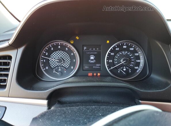 5NPD84LFXLH576221 2020 HYUNDAI ELANTRA Red Instrument cluster view