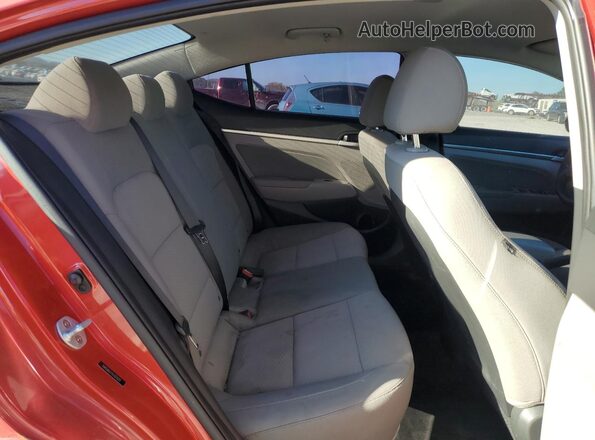 5NPD84LFXLH576221 2020 HYUNDAI ELANTRA Red Rear seats view
