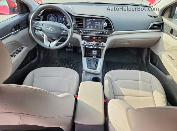 5NPD84LFXLH588353 2020 HYUNDAI ELANTRA Red Vista del salpicadero