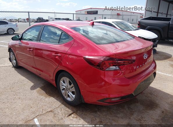 5NPD84LFXLH607029 2020 HYUNDAI ELANTRA Red Հետևի ձախ