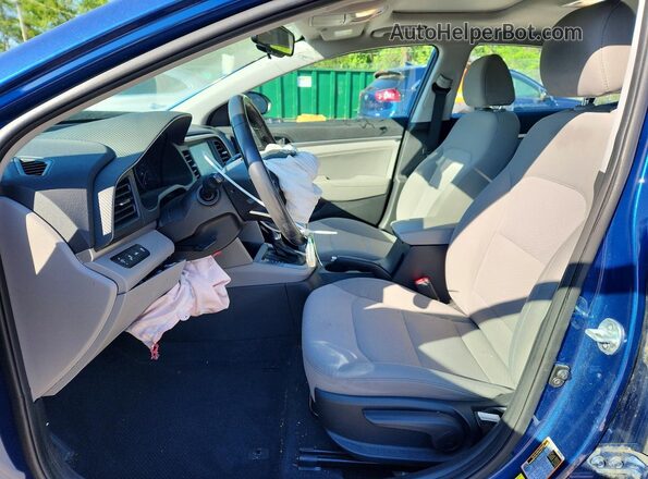 5NPD84LFXLH625787 2020 HYUNDAI ELANTRA Blue Widok wnętrza z przodu