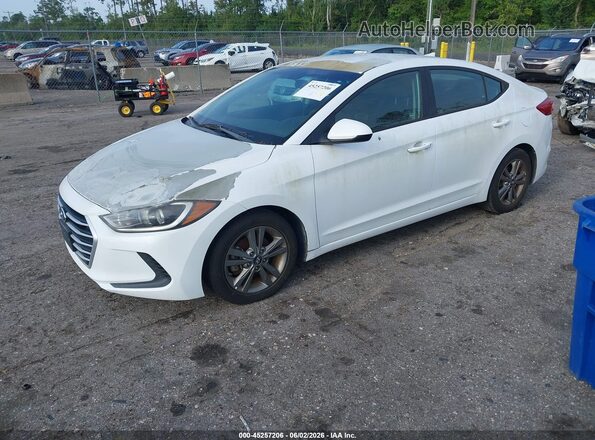 5NPD84LS7JH246937 2018 HYUNDAI ELANTRA White წინა მარცხენა ხედი სამი მეოთხედიდან