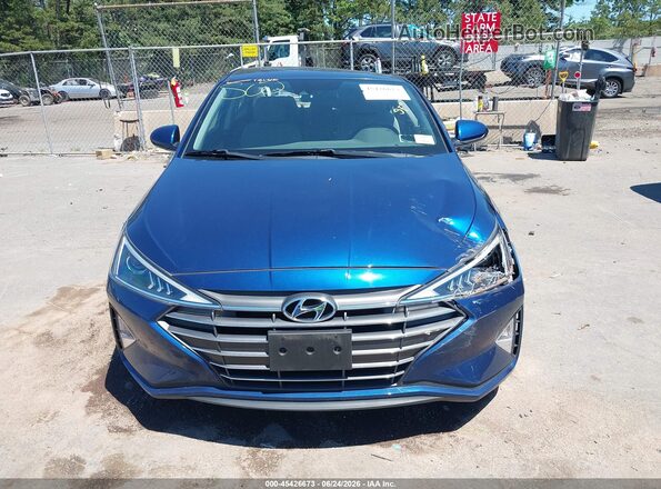 5NPD94LA0LH601953 2020 HYUNDAI ELANTRA Blue Вид щитка приладів