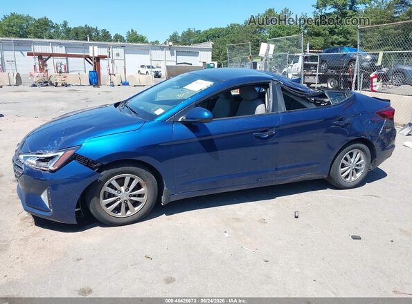5NPD94LA0LH601953 2020 HYUNDAI ELANTRA Blue Панорамний вид салону 360°