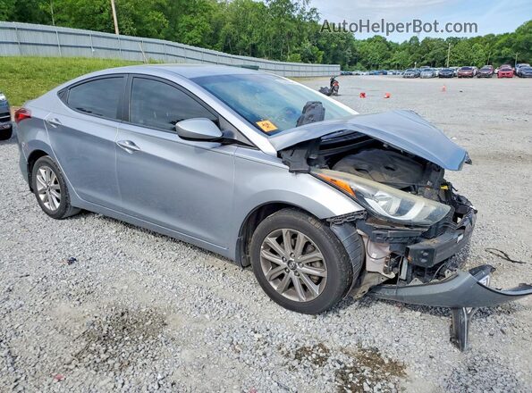 5NPDH4AE0GH652853 2016 HYUNDAI ELANTRA Серебряный Передняя правая четверть