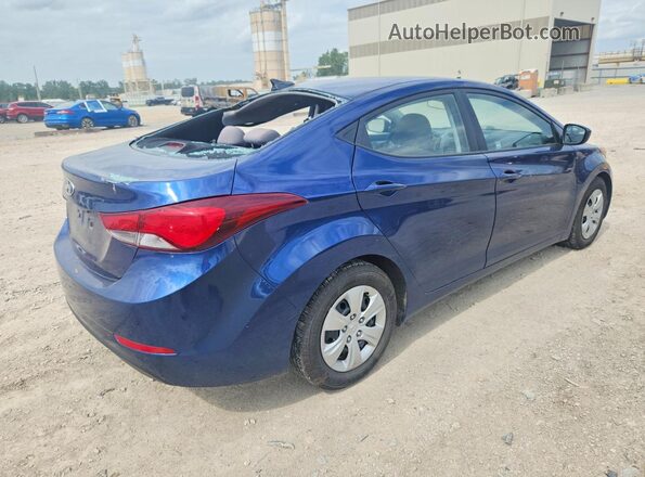 5NPDH4AE0GH702117 2016 HYUNDAI ELANTRA Blue Задня права чверть