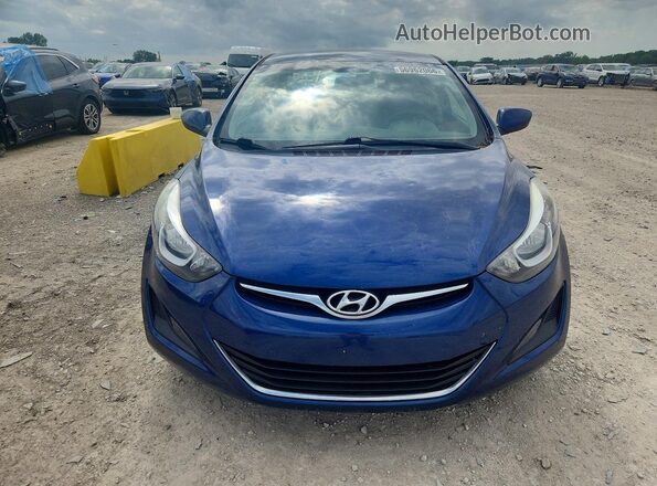 5NPDH4AE0GH702117 2016 HYUNDAI ELANTRA Blue Вид спереду