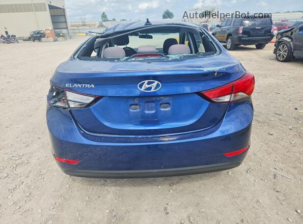 5NPDH4AE0GH702117 2016 HYUNDAI ELANTRA Blue Вид ззаду