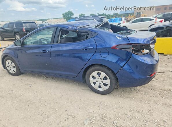 5NPDH4AE0GH702117 2016 HYUNDAI ELANTRA Blue Задня ліва чверть