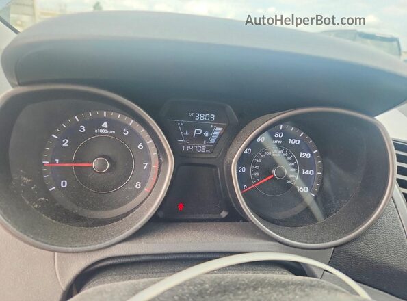 5NPDH4AE0GH702117 2016 HYUNDAI ELANTRA Blue Вид щитка приладів