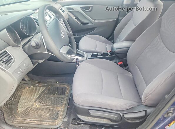 5NPDH4AE0GH702117 2016 HYUNDAI ELANTRA Blue Вид салону спереду