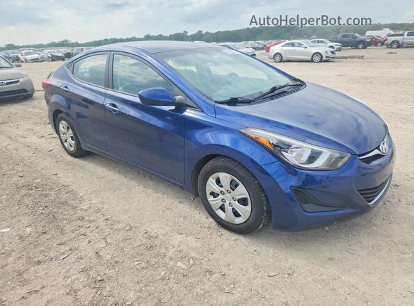 5NPDH4AE0GH702117 2016 HYUNDAI ELANTRA Blue Передня права чверть