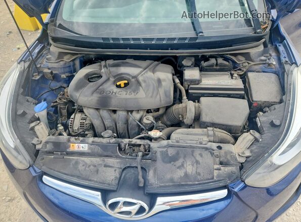 5NPDH4AE0GH702117 2016 HYUNDAI ELANTRA Blue Вид задньої частини салону