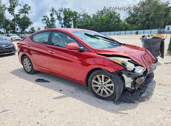 5NPDH4AE0GH703798 2016 HYUNDAI ELANTRA Red 