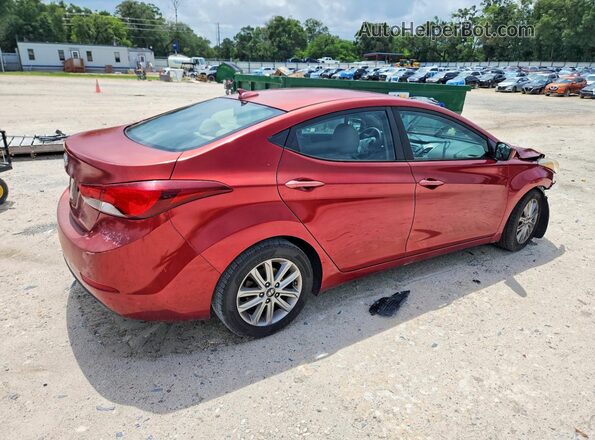 5NPDH4AE0GH703798 2016 HYUNDAI ELANTRA Red 
